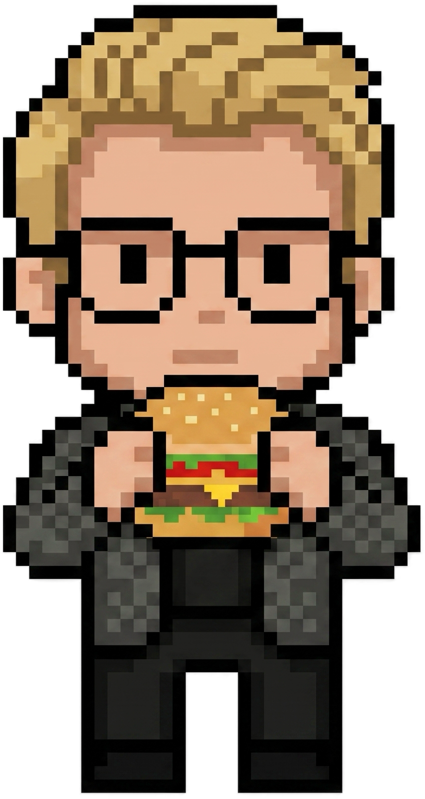 Thomas qui croque un burger
